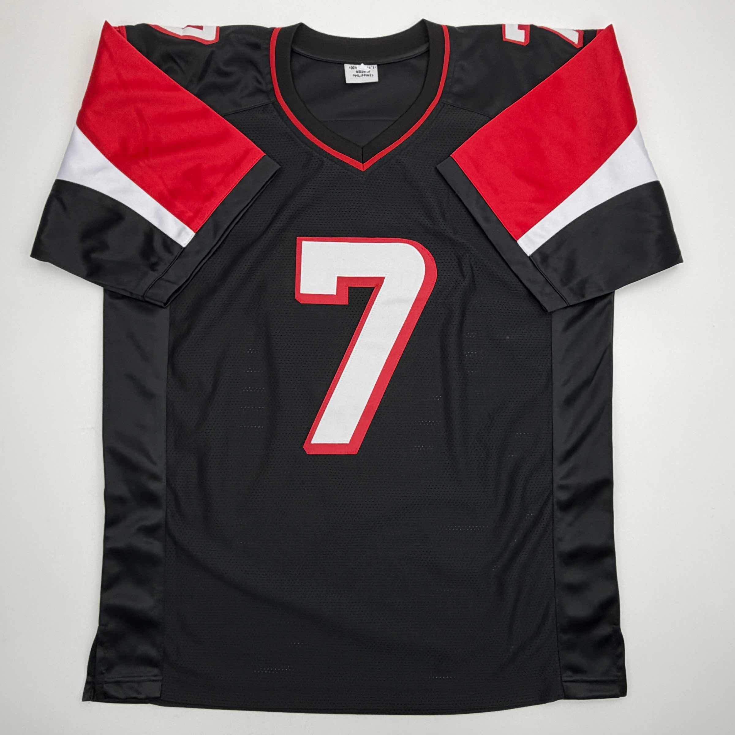 Autographed/Signed Michael Mike Vick Atlanta Black Football Jersey